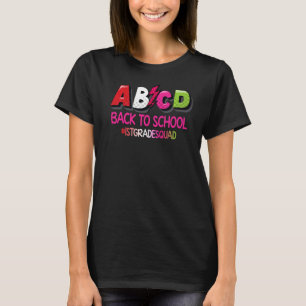 Camiseta El ABCD vuelve a la escuela en primer grado