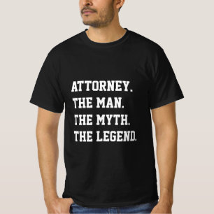 Camiseta El abogado El hombre el mito la leyenda