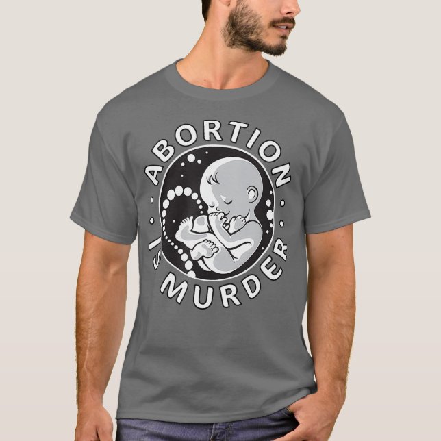 Camiseta El aborto anti-aborto de ProLife es un hombre ases (Anverso)