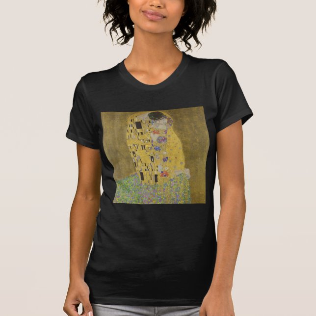 Camiseta El abrazo del beso de los amantes por Gustav Klimt (Anverso)