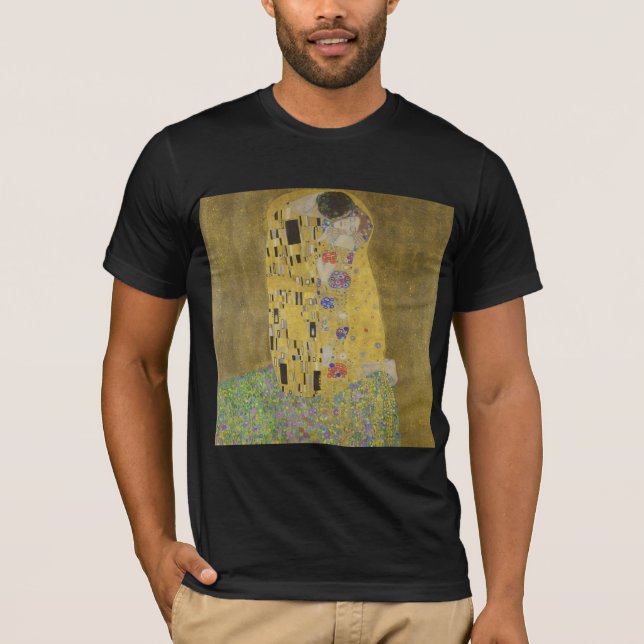 Camiseta El abrazo del beso de los amantes por Gustav Klimt (Anverso)