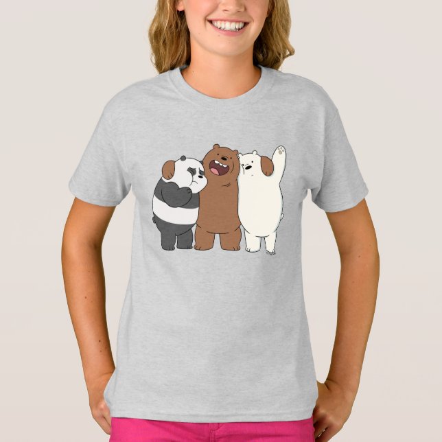Camiseta El abrazo del grupo Bare Bears (Anverso)