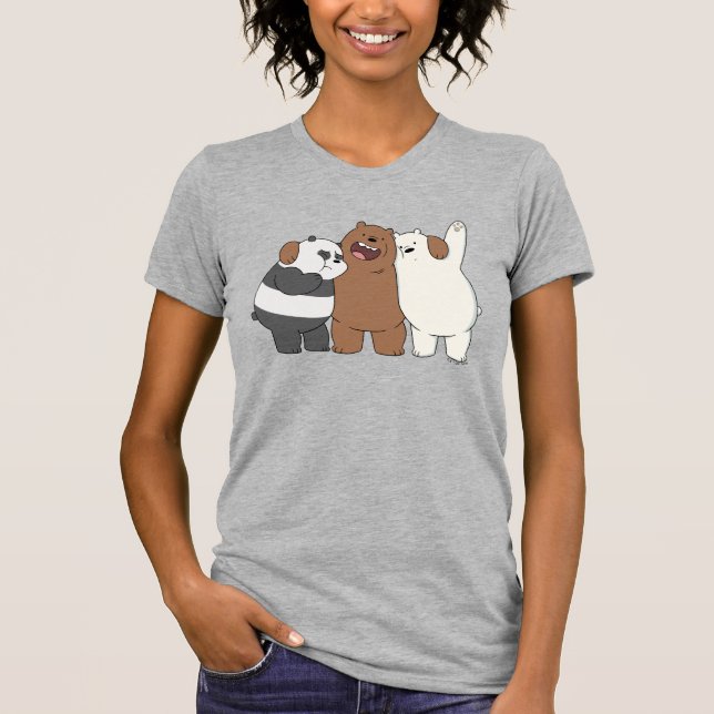 Camiseta El abrazo del grupo Bare Bears (Anverso)