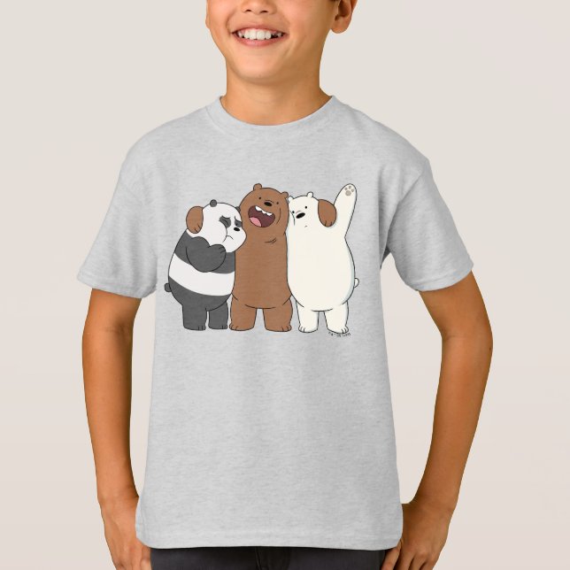 Camiseta El abrazo del grupo Bare Bears (Anverso)