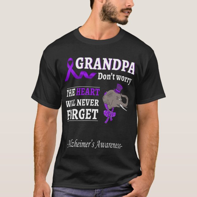 Camiseta El abuelo Alzheimer ayuda al elefante (Anverso)