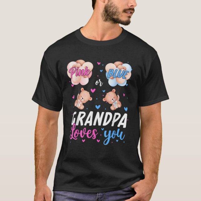 Camiseta El abuelo azul o rosado te ama el género R (Anverso)