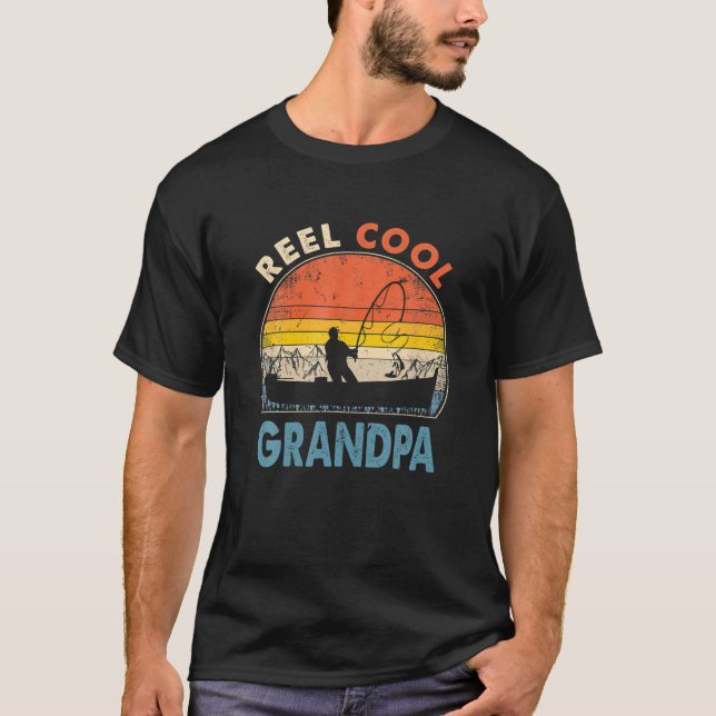 Camiseta El abuelo de Guay Reel que pesca regalos a papá Dí (Anverso)