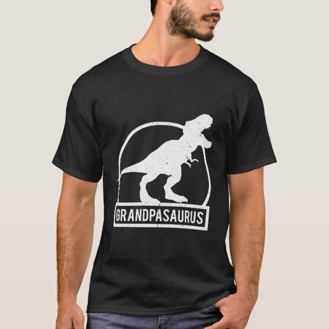 Camiseta El abuelo de la abuela Shirt es gracioso en Dinosa (Anverso)