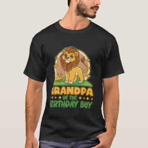 Camiseta El abuelo de la familia de leones de cumpleaños co