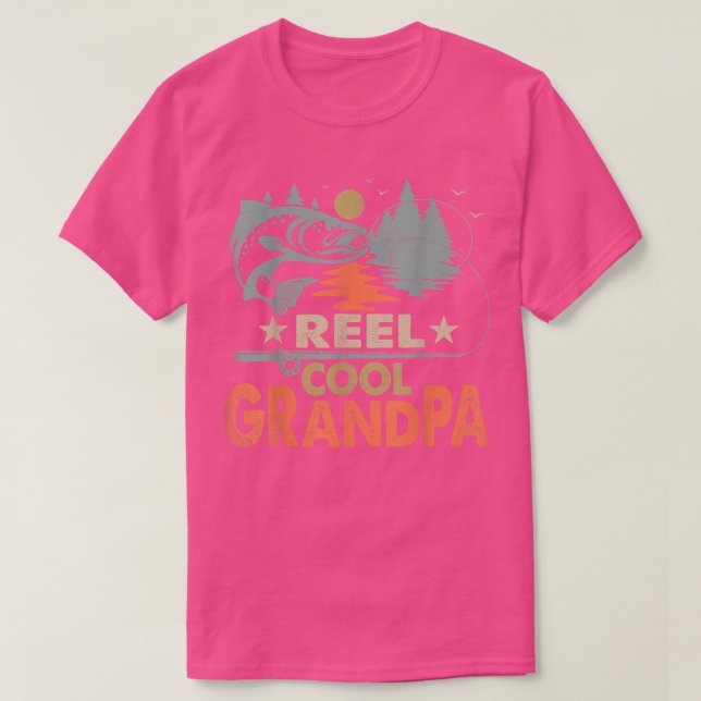 Camiseta El abuelo de la Guay Reel Pescando el padre de la  (Diseño del anverso)