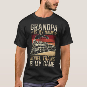 Camiseta El Abuelo De La Locomotora Del Tren Es Mi Nombre M