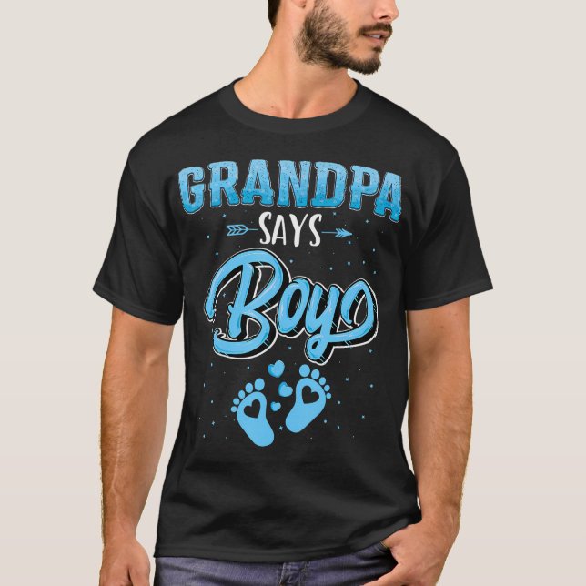 Camiseta El abuelo de la Revelación de Género dice que el n (Anverso)