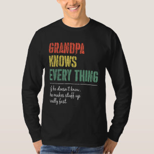 Camiseta El abuelo de los hombres lo sabe todo el día 60 de