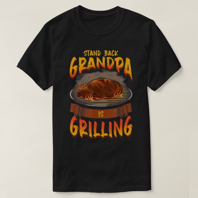 Camiseta El abuelo de Stand Back está asestando al abuelo d (Diseño del anverso)