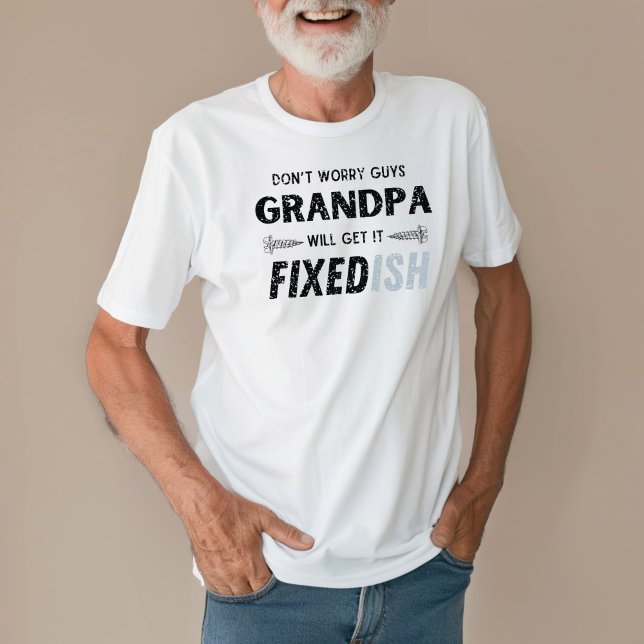 Camiseta El abuelo del Día del Padre se arregla como un rus (Subido por el creador)