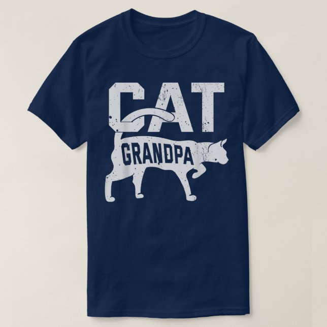 Camiseta El abuelo del gato Kitten, Mascota dueño, es el dí (Diseño del anverso)