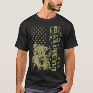 Camiseta El abuelo del Reel Guay Camuflar Fis de la bandera