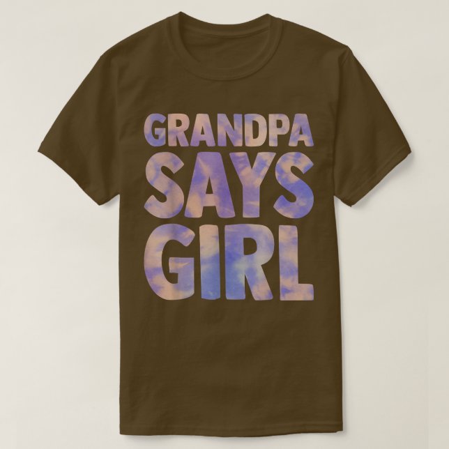 Camiseta el abuelo dice que el género chica revela el anunc (Diseño del anverso)