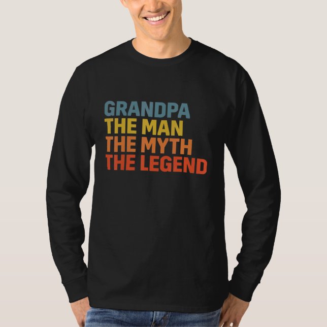 Camiseta El abuelo el hombre el mito el día del padre de la (Anverso)