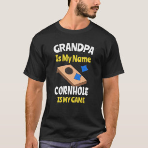 Camiseta El Abuelo Es Mi Nombre Cornhole Es Mi Juego Divert