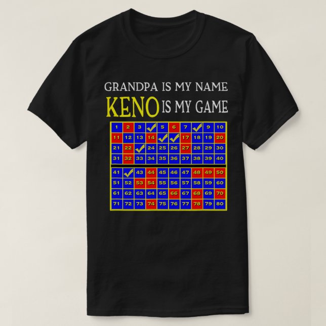 Camiseta El Abuelo Es Mi Nombre Keno Es Mi Juego Abuelo Ken (Diseño del anverso)