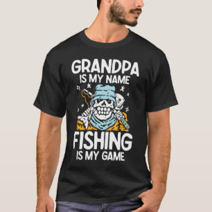 Camiseta El abuelo es mi nombre, la pesca es mi juego