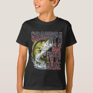 Camiseta El Abuelo Es Mi Nombre La Pesca Es Mi Juego Fun Fi