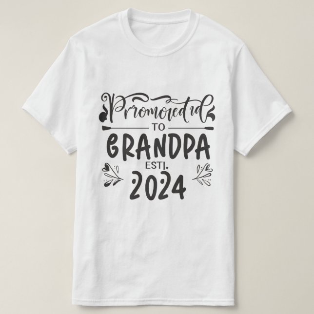 Camiseta el abuelo est 2024, ascendido al abuelo Est. 2024 (Diseño del anverso)