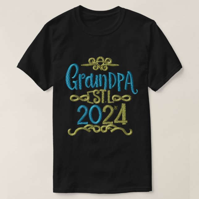 Camiseta el abuelo est 2024, ascendido al abuelo Est. 2024 (Diseño del anverso)