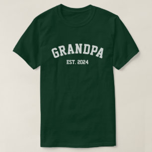 Camiseta El abuelo Est. Fecha, nuevo abuelo personalizado