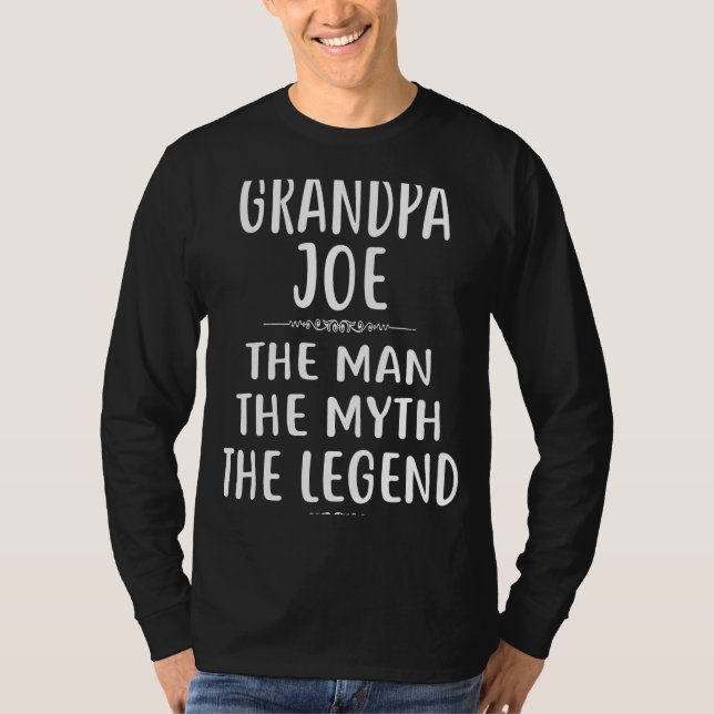 Camiseta El Abuelo JOE El Hombre El Mito La Leyenda (Anverso)