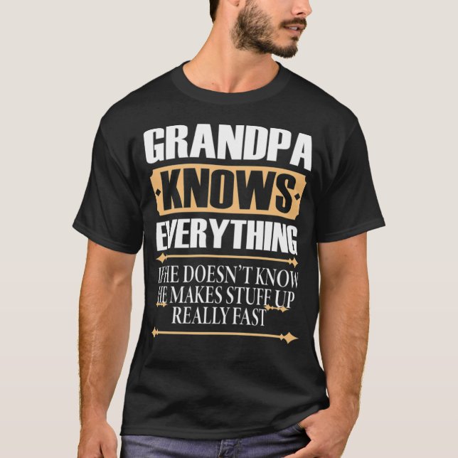 Camiseta El abuelo lo sabe todo si no sabe animal (Anverso)