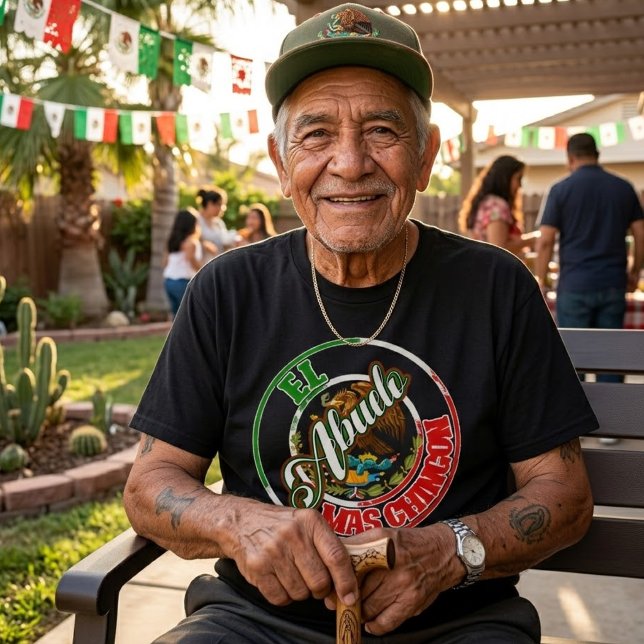 Camiseta El Abuelo Más Chingón Orgullo Mexicano (El Abuelo Mas Chingon Mexican pride T-Shirt)