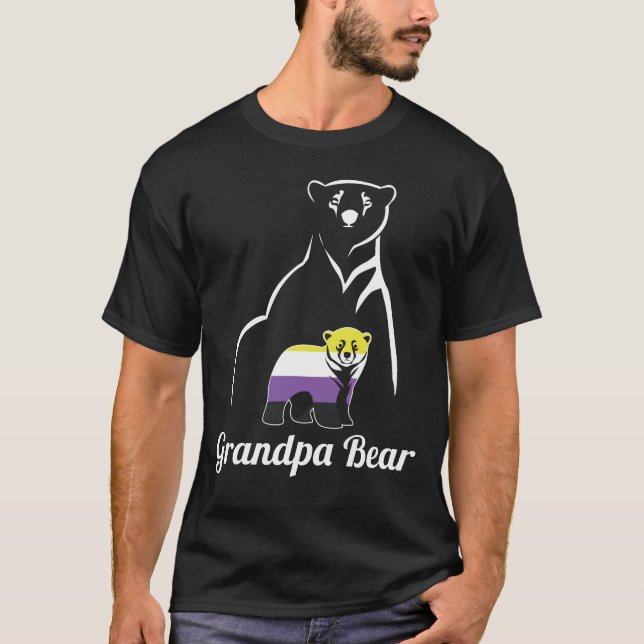 Camiseta El abuelo no binario LGBT tiene orgullo no binario (Anverso)