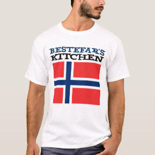 Camiseta El abuelo noruego de la cocina de Bestefar