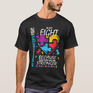 Camiseta El abuelo rompe el autismo nieta azul