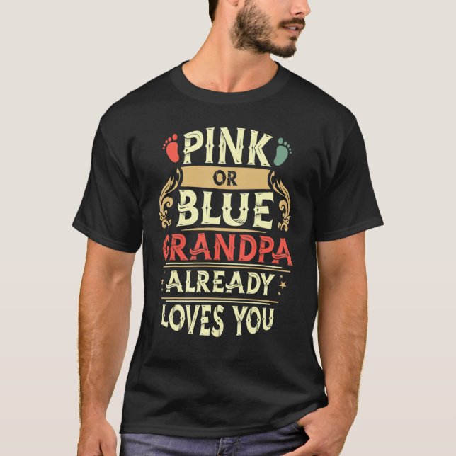 Camiseta El Abuelo Rosa O Azul Ya Te Ama Retro (Anverso)