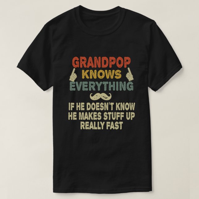 Camiseta El abuelo sabe todo lo gracioso que el regalo del  (Diseño del anverso)