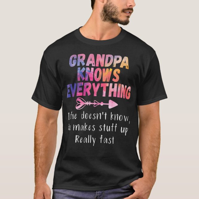 Camiseta El abuelo sabe todo lo gracioso regalo del abuelo (Anverso)
