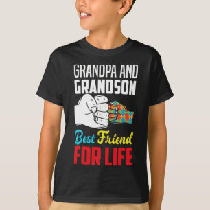 Camiseta El Abuelo Y El Abuelo Mejor Amigo Del Autismo De V