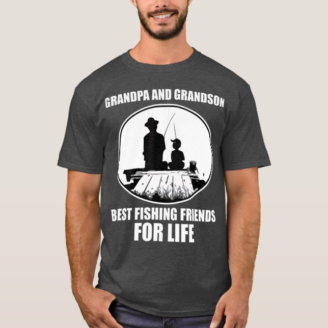 Camiseta El abuelo y los mejores amigos de pesca para (Anverso)