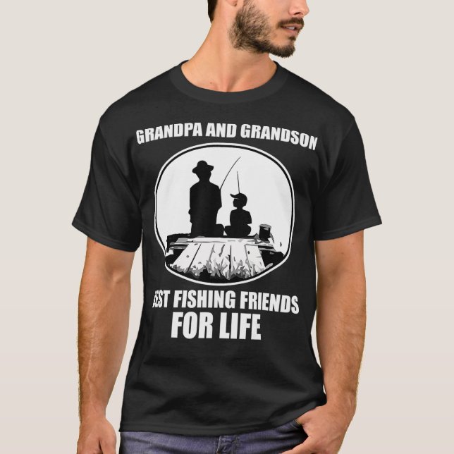 Camiseta El abuelo y los mejores amigos de pesca para (Anverso)