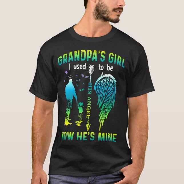 Camiseta El Abuelo Yo Solía Ser Su Ángel Ahora Es Mío (Anverso)