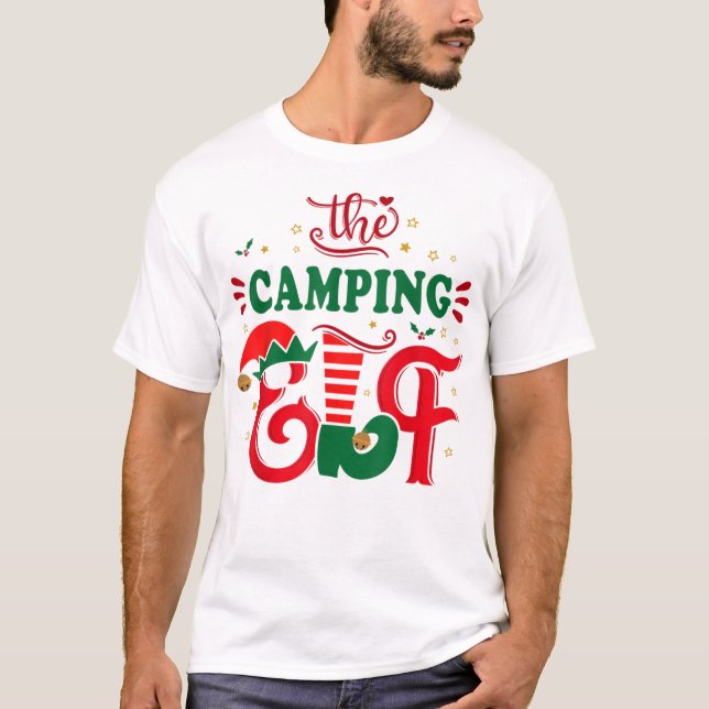 Camiseta El acampador elf navidades graciosos regalo Fa (Anverso)