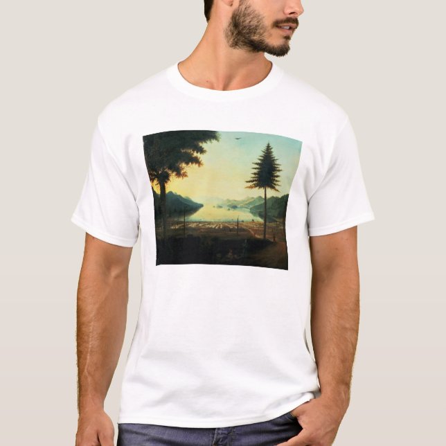Camiseta El acampamento en el lago George, Nueva York, 1759 (Anverso)