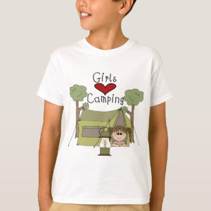 Camiseta El acampar del amor de los chicas