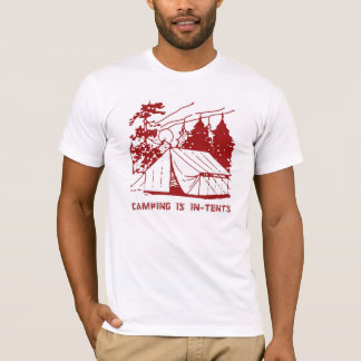Camiseta El acampar es escena de los intentos, roja
