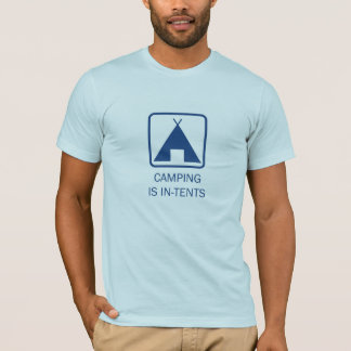 Camiseta El acampar es intentos, azules