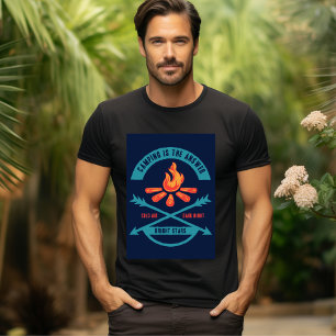 Camiseta El acampar es la respuesta al aire frío y a la noc