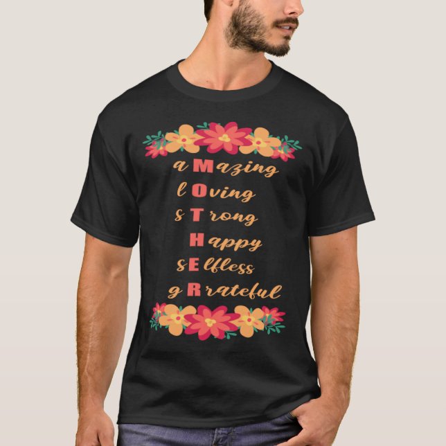 Camiseta El acrónimo de madre es asombroso amar a los fuert (Anverso)